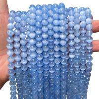 Gemstone Jewelry Beads, Gypsum Stone, Round, polished, DIY, more colors for choice, 8mm, Approx 47PCs/Strand, Sold By Strand