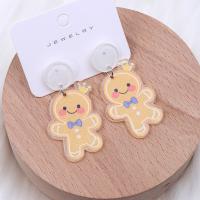 Acrylic Jewelry Earring Christmas Design & fashion jewelry & for woman Sold By Pair