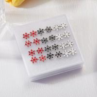 Zinc Alloy Stud Earring 12 pieces & fashion jewelry & for woman & enamel nickel lead & cadmium free Sold By Set