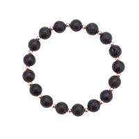 Gemstone Bracelets, Lava, with Tibetan Style, Round, plated, fashion jewelry & Unisex, more colors for choice, 8mm, Length:Approx 18 cm, Sold By PC