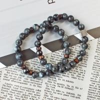 Gemstone Bracelets Labradorite with Wenge & Hematite fashion jewelry & Unisex 8mm Inner Approx 50mm Sold By PC