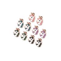 Tibetan Style Enamel Pendants, Unicorn, gold color plated, DIY, more colors for choice, 10x14mm, Approx 100PCs/Bag, Sold By Bag