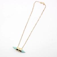 Zinc Alloy Jewelry Necklace with turquoise fashion jewelry & for woman nickel lead & cadmium free Length Approx 18.11 Inch Sold By PC
