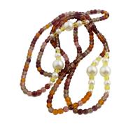 Collier chaîne chandail , résine, avec perle de plastique, bijoux de mode & pour femme, 10x10mm, Longueur:Environ 40.55 pouce, Vendu par PC
