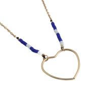 Stainless Steel Jewelry Necklace, 304 Stainless Steel, with Resin, Heart, fashion jewelry & for woman, 18x1mm, Length:Approx 19.09 Inch, Sold By PC