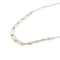 Stainless Steel Jewelry Necklace 304 Stainless Steel Vacuum Ion Plating fashion jewelry & for woman golden Length Approx 19.69 Inch Sold By PC