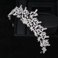 Bridal Tiaras, Tibetan Style, fashion jewelry & for woman & with rhinestone, silver color, nickel, lead & cadmium free, Inner Diameter:Approx 140mm, Sold By PC