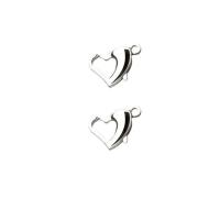 Stainless Steel Jewelry Clasp 304 Stainless Steel Heart DIY original color Sold By PC
