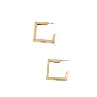 Tibetan Style Stud Earring, plated, fashion jewelry & for woman, golden, nickel, lead & cadmium free, 30x30mm, Sold By Pair