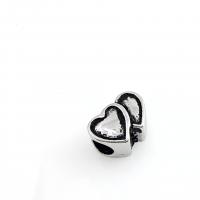Stainless Steel Spacer Beads 304 Stainless Steel Heart DIY & blacken original color Sold By PC