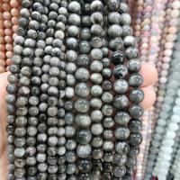 Gemstone Jewelry Beads Hawk-eye Stone Round & DIY black Sold By Strand