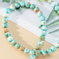 Gemstone Jewelry Beads Cherry Stone Round DIY blue Sold By Strand