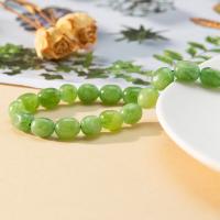 Perles bijoux en pierres gemmes, Pierre de jaspe, DIY, vert, 9x11mm, Environ 34PC/brin, Vendu par brin