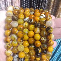 Gemstone Jewelry Beads, Wasp Stone, Round, DIY & different size for choice, yellow, Sold By Strand