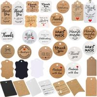 Jewelry Price Tag, Kraft, printing, DIY & different styles for choice & with letter pattern, 30mm, 100PCs/Bag, Sold By Bag