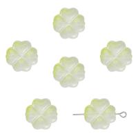 Fashion Glass Beads, Four Leaf Clover, colorful plated, DIY, more colors for choice, 10x10mm, Hole:Approx 1mm, 20PCs/Bag, Sold By Bag