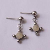 Stainless Steel Drop Earring 304 Stainless Steel plated Unisex original color 6*3mm Sold By PC