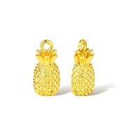 Brass Jewelry Pendants Pineapple real gold plated DIY golden Sold By Lot