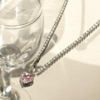Zinklegierung Schmuck Halskette, mit Kunststoff Perlen, mit Verlängerungskettchen von 5cm, Modeschmuck & verschiedene Stile für Wahl & mit Strass, frei von Nickel, Blei & Kadmium, Länge:ca. 45 cm, verkauft von PC