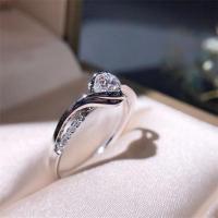 Zinc Alloy Finger Ring fashion jewelry & micro pave cubic zirconia nickel lead & cadmium free Sold By PC