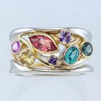Zinc Alloy Finger Ring fashion jewelry & with rhinestone nickel lead & cadmium free Sold By Bag