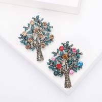Zinc Alloy Brooch Tree plated for woman & with rhinestone Sold By PC