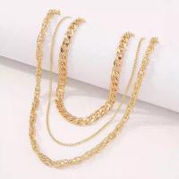 Multi Layer Necklace Zinc Alloy with 6cm extender chain plated fashion jewelry & multilayer & for woman nickel lead & cadmium free Length 40 cm 46 cm 54.5 cm Sold By PC