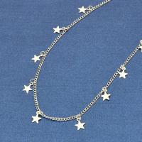 Zinklegierung Schmuck Halskette, mit Verlängerungskettchen von 7cm, plattiert, Modeschmuck & für Frau, keine, frei von Nickel, Blei & Kadmium, Länge:ca. 46 cm, verkauft von PC