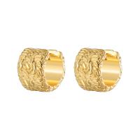 Brass Huggie Hoop Earring Donut plated fashion jewelry & for woman nickel lead & cadmium free Sold By Pair