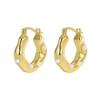 Brass Leverback Earring with Plastic Pearl plated fashion jewelry & for woman nickel lead & cadmium free Sold By Pair