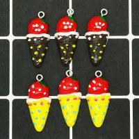 Resin Pendant, Ice Cream, epoxy gel, DIY, more colors for choice, Approx 100PCs/Bag, Sold By Bag