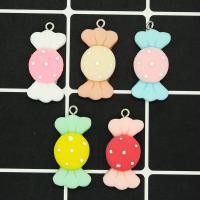 Resin Pendant, Candy, epoxy gel, random style & DIY, mixed colors, Approx 100PCs/Bag, Sold By Bag