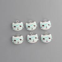 Resin Pendant, Cat, epoxy gel, DIY, mixed colors, Approx 100PCs/Bag, Sold By Bag