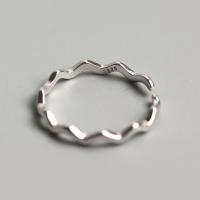 Solidny srebrny pierścień, 925 Srebro, obyty, biżuteria moda & różne style do wyboru & dla kobiety, bez zawartości niklu, ołowiu i kadmu, rozmiar:7, sprzedane przez PC
