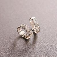 Ezüst ékszer Finger Ring, 925 ezüst, divat ékszerek & különböző stílusokat a választás & a nő & üreges, nikkel, ólom és kadmium mentes, Méret:7, Által értékesített PC