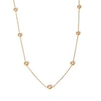 Titanstahl Halskette, mit Verlängerungskettchen von 2.09inch, 18K vergoldet, Modeschmuck & Micro pave Zirkonia & für Frau, goldfarben, verkauft per ca. 17.6 ZollInch Strang