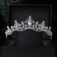 Bridal Tiaras Zinc Alloy fashion jewelry & for woman & with rhinestone silver color nickel lead & cadmium free Inner Approx 145mm Sold By PC
