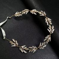 Headband Zinc Alloy fashion jewelry & for woman & with rhinestone golden nickel lead & cadmium free 360mm Sold By PC