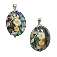 Natural Abalone Shell Pendants with Brass fashion jewelry & for woman Approx 6mm Sold By PC