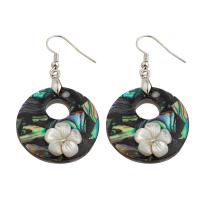 Shell Earrings Brass with Abalone Shell fashion jewelry & for woman nickel lead & cadmium free Sold By Pair