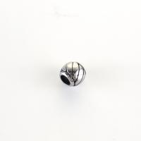 Stainless Steel Spacer Beads, 304 Stainless Steel, Round, DIY & blacken, original color, 9x8x4.50mm, Hole:Approx 4.5mm, Sold By PC