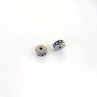 Rostfritt stål Distans Pärlor, 304 rostfritt stål, Flat Round, DIY & svärta, ursprungliga färgen, 3x7mm, Hål:Ca 1.2mm, Säljs av PC