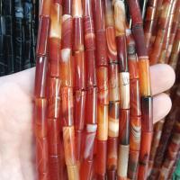 Natürliche Streifen Achat Perlen, DIY, orange, 10x12mm, verkauft per ca. 38 cm Strang