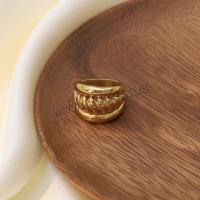 Палец кольцо из нержавеющей стали, Нержавеющая сталь 304, Другое покрытие, ювелирные изделия моды & разный размер для выбора & Женский, золотой, 18mm, продается PC