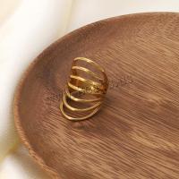 Vinger Ring in edelstaal, 304 roestvrij staal, plated, mode sieraden & verschillende grootte voor keus & voor vrouw, goud, 32mm, Verkocht door PC