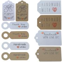 Jewelry Price Tag, Kraft, printing, DIY & different styles for choice & with letter pattern, 100PCs/Bag, Sold By Bag