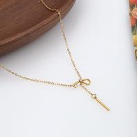 Edelstahl Schmuck Halskette, 304 Edelstahl, mit Verlängerungskettchen von 5cm, plattiert, Modeschmuck & für Frau, goldfarben, frei von Nickel, Blei & Kadmium, Länge ca. 38 cm, verkauft von PC
