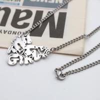 Stainless Steel Jewelry Necklace 304 Stainless Steel Heart plated fashion jewelry & for woman nickel lead & cadmium free Length Approx 45 cm Sold By PC