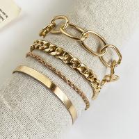 Zinc Alloy Bracelet plated 4 pieces & fashion jewelry & Unisex nickel lead & cadmium free Sold By Set