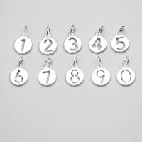 925 Sterling Silver Pendant, plated, DIY & different styles for choice, silver color, 10mm, Sold By PC